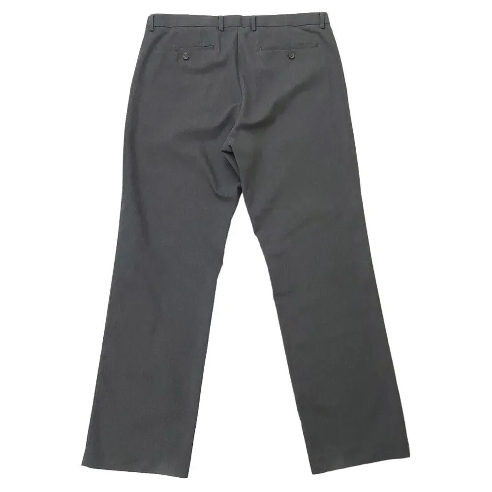 Banana Republic Mens Dress Pants 36x32 Gray Non-Iron Tailored Slim Fit Chino